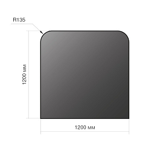 Лист напольный сталь 1200*1200*2 R135